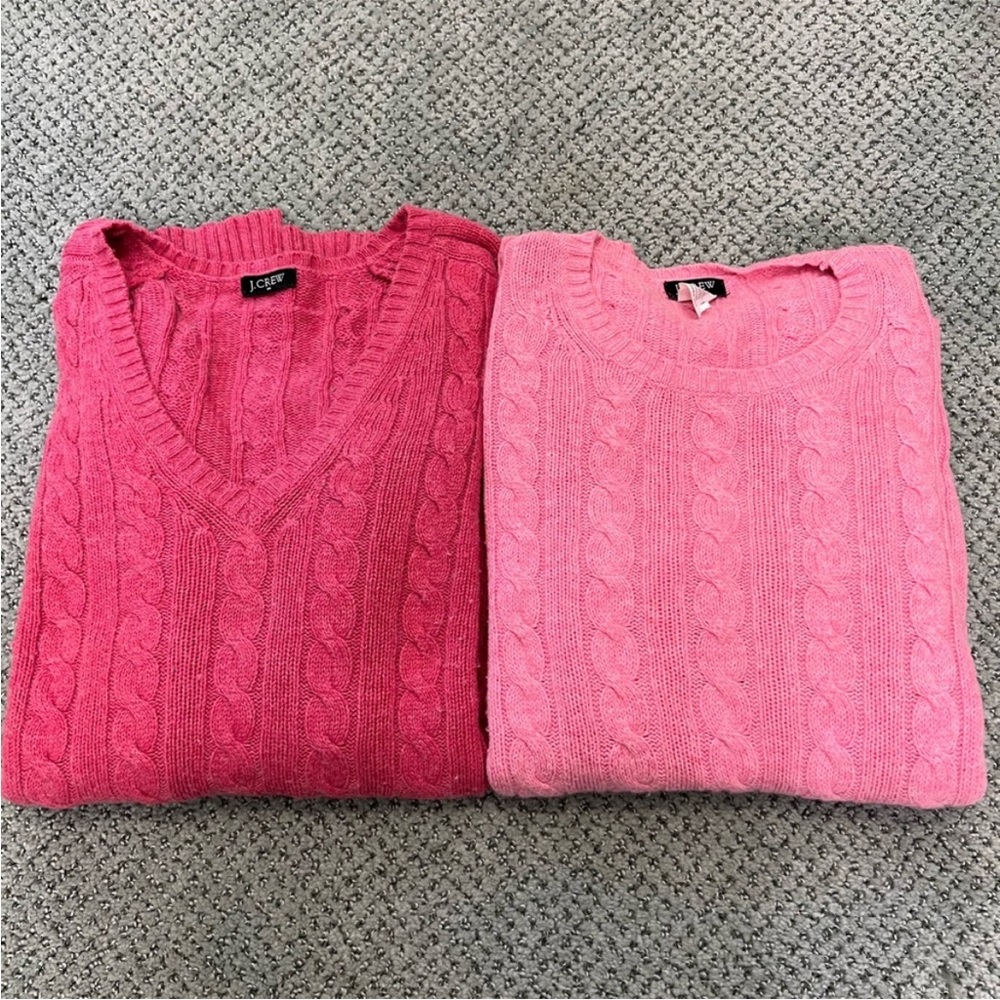 JCREW medium cable knit sweater LOT
